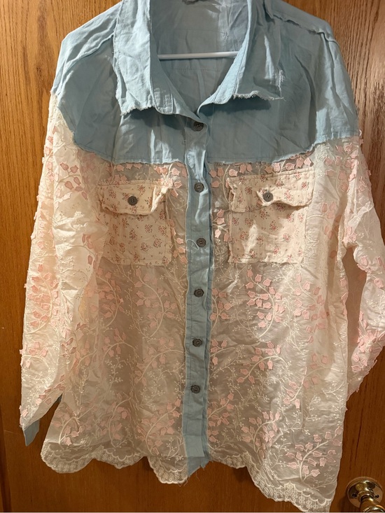 POL Tops - POL Light Blue Shirt Label Detail